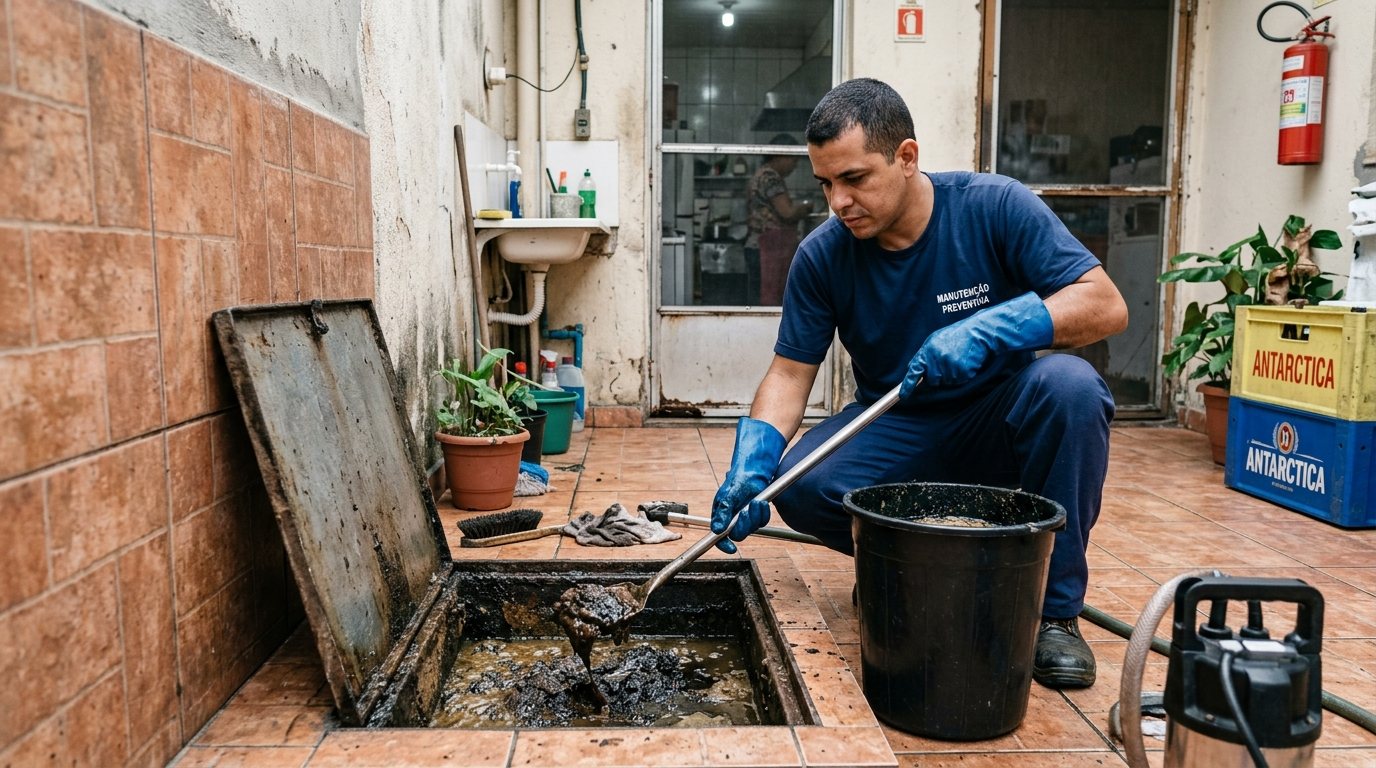 Limpeza de Caixa de Gordura com Equipe em Belém‑PA