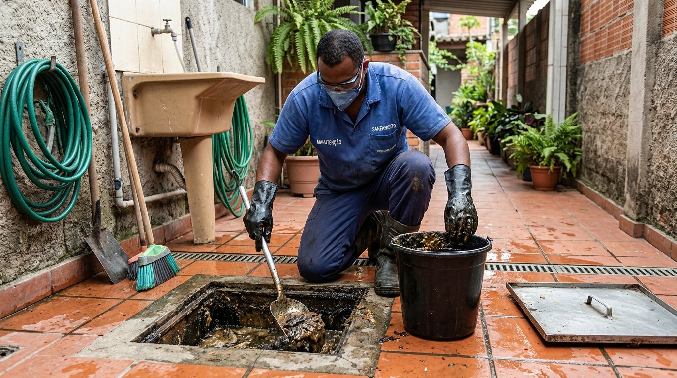 Limpeza de Caixa de Gordura Comercial em Belém‑PA